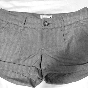 American Eagle Gray Low Rise Herringbone Shorts